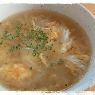 朝食に☆卵入り濃厚コンソメスープ